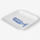 Watercolor whale paper plates pappteller (Gewinkelt)