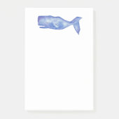 Watercolor Whale Post-it Klebezettel (Vorderseite)