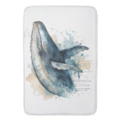 Watercolor Whale Wonder Badematte (Vorderseite Vertikal)