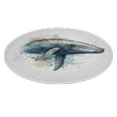 Watercolor Whale Wonder Schneidebrett (Ecke)