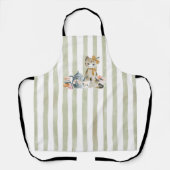 Watercolor Whimsical Cat Schürze (Vorderseite)