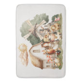 Watercolor Whimsical Farm Animals Badematte (Vorderseite Vertikal)