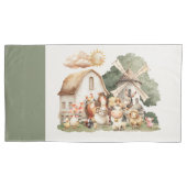 Watercolor Whimsical Farm Animals Kissenbezug (Vorderseite-Links)