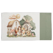 Watercolor Whimsical Farm Animals Kissenbezug (Vorderseite-Rechts)
