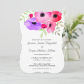Watercolor Whimsical Floral Engagement Party Einladung (Stehend Vorderseite)