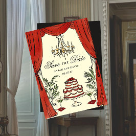 Watercolor Whimsical Glamour Save the Date Einladung