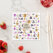 Watercolor Whimsical Kraft Party Serviette (Beispiel)
