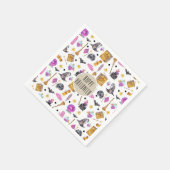 Watercolor Whimsical Kraft Party Serviette (Ecke)