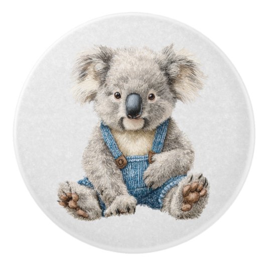 Watercolor Whimsical Personalized Koala Bear Keramikknauf (Vorderseite)
