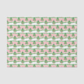 Watercolor Whimsical Striped Christmas Trees Seidenpapier (Vorderseite)