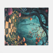Watercolor Whimsical Wonderland Path Fleecedecke (Vorderseite (Horizontal))