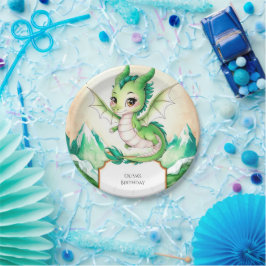 Watercolor Whimsy Dragon Birthday Pappteller