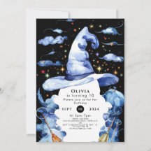 Watercolor Whimsy Wand Wizard Geburtstag