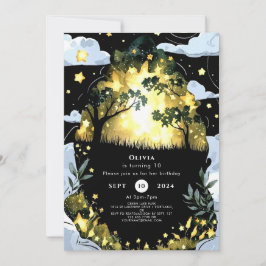 Watercolor Whimsy Woodland Geburtstag Einladung