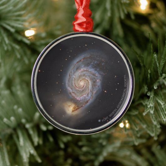 Watercolor Whirlpool Galaxy Holiday Ornament (Baum)