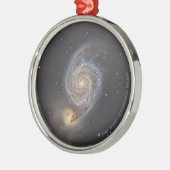 Watercolor Whirlpool Galaxy Holiday Ornament (Links)
