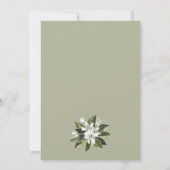 Watercolor White Blossoms Engagement Party Einladung (Rückseite)