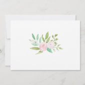 Watercolor White Blume Engagement Party Einladung (Rückseite)