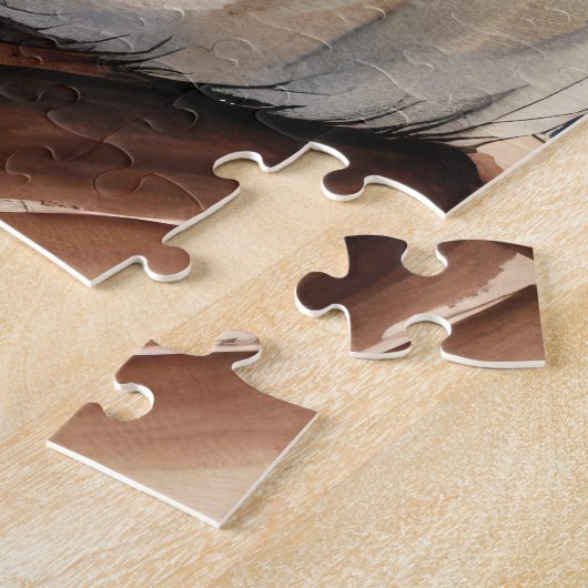 Watercolor White Cat and Daisies Puzzle (Seite)