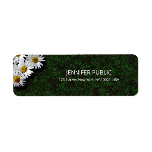 Watercolor White Daisies Elegante Moderne Schlicht