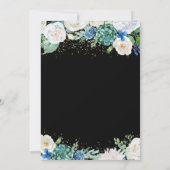 Watercolor White Floral Botanical Graduation Party Einladung (Rückseite)