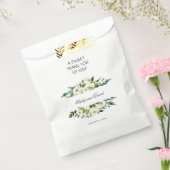 Watercolor White Floral Frame DANKE Geschenktütchen (Versiegelt)