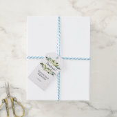 Watercolor White Floral Frame Wedding Geschenkanhänger (Mit Garn)