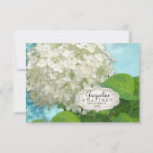 Watercolor White Hydrangea Floral Wedding RSVP Karte (Rückseite)