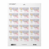 Watercolor White Hydrangeas Mason Jar Adresse Adressaufkleber (Vorne)