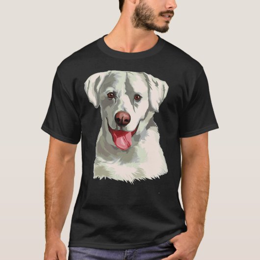 Watercolor White Labrador T-Shirt (Vorderseite)