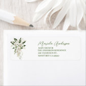 Watercolor white lily baby and bridal shower (Insitu)