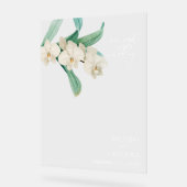 Watercolor White Orchids Floral Wedding Acrylschild (Winkel)