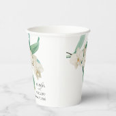 Watercolor White Orchids Floral Wedding Gift Pappbecher (Rechts)