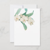 Watercolor White Orchids Floral Wedding RSVP Karte (Rückseite)