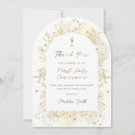 watercolor white yellow flowers thank you card einladung