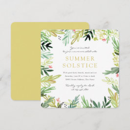 Watercolor Wiese Sommersonnenwende Einladung