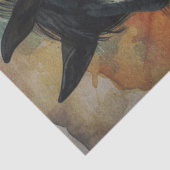 Watercolor Wild Black Horse Decoupage Seidenpapier (Detail)