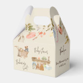 Watercolor Wild Blume Boho Kinderzimmer Babydusche Geschenkschachtel (Rückseite)