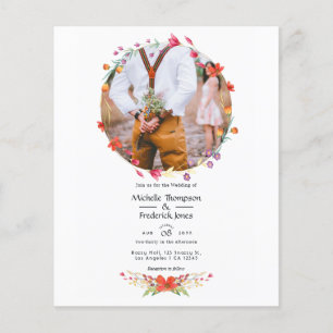 Watercolor Wild Blume Wedding Foto Wedding Foto Flyer