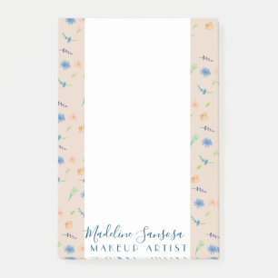 Watercolor Wild Florals Botanischer Event Designer Post-it Klebezettel