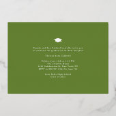 Watercolor Wild Foliage Foto Graduation Party Folieneinladung (Rückseite)