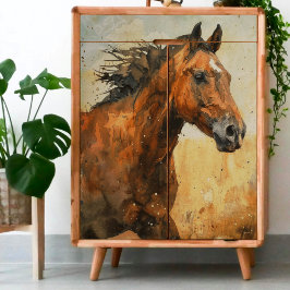 Watercolor Wild Horse Decoupage Seidenpapier