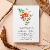 Watercolor Wild Mushroom Babydusche Einladung