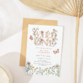Watercolor Wild One Wildflower 1st Birthday Einladung