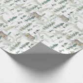 Watercolor Wild Pine Pattern Geschenkpapier (Ecke)