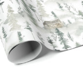 Watercolor Wild Pine Pattern Geschenkpapier (Rolleneckpunkt)