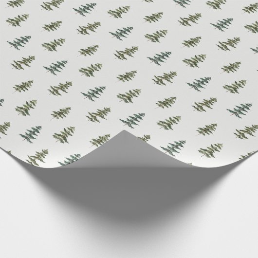 Watercolor Wild Pine Pattern Geschenkpapier (Ecke)