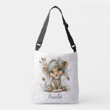 Watercolor Wild Safari Jungle African Animals Tote