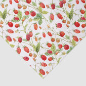Watercolor Wild Strawberry Pattern Seidenpapier (Ausschnitt)