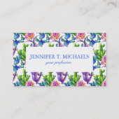 Watercolor-Wildblume-Kaktus-Muster Visitenkarte (Vorderseite)